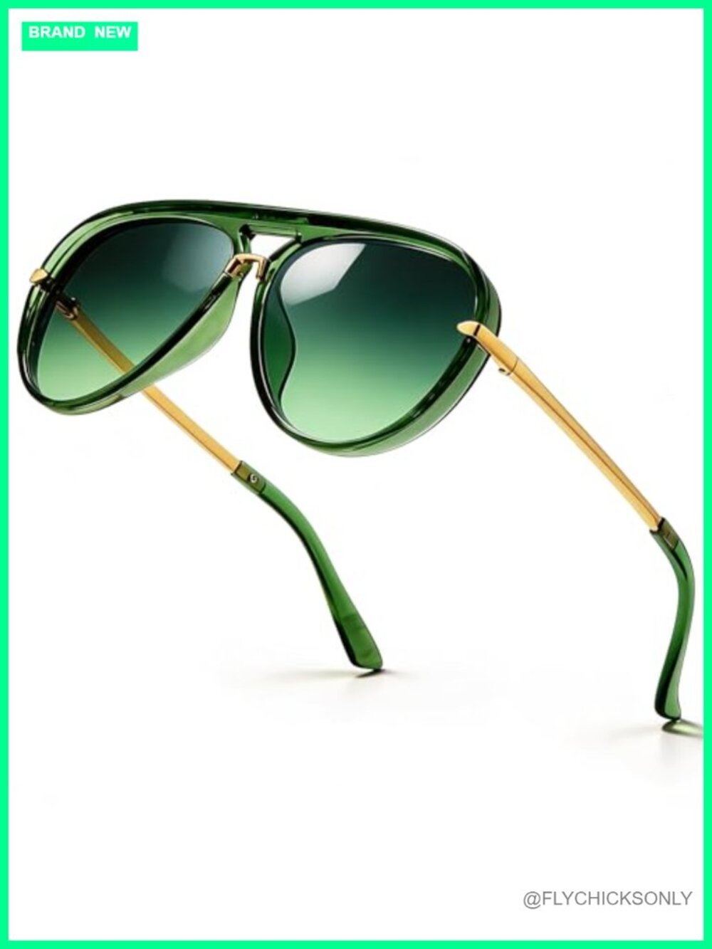 Retro Aviator Sunglasses for Women Oversized Frame UV Protection
